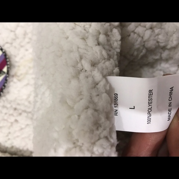 Mod Modele Size Large Faux Suede Furry Vest - Picture 4 of 4